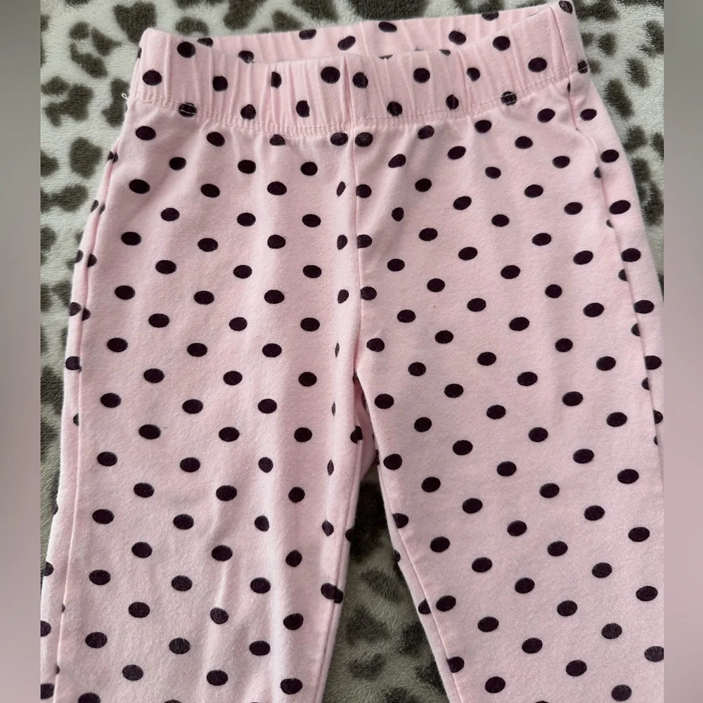 2007 Old Navy Polka Dot Leggings in Pink Brown Size 18-24 months Girls